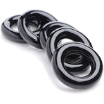Ring Master Custom Ball Stretcher Kit | 5 Stretchy Silicone Rings For Progressive Tension & Fit | Body-Safe & Flexible | Use Individually Or Stack Together | Black