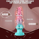 7.5" Monster Dildo Fantasy 3 Knots Dildo, Soft Silicone Anal Knotted Horse Dildo, Small Dog G-Spot Dildo With Big Suction Cup,Anal Sex Toy For Beginners, Adult Sex Toys & Games For Women, Men, Gay