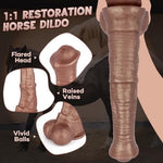 Horse Dildo, 10 Inch Horse Cock Dildo, Thick Animal Dildos with Strong Suction Cup, Big Silicone Realistic Dildos, Soft Girthy Huge Fake Penis for Men Women Gay Couples, Adult Sex Toys for Anal Play