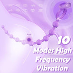 Vibrating Anal Beads Penis Ring Butt Plug With Cock Ring Sex Toys For Couple Pleasure, 10 Vibration Modes Prostate Massager Graduated Design Flexible Bullet G Spot Stimulator Vibrator For Beginners