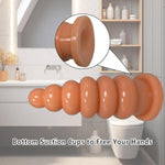 Super Huge Thick Anal Plugs Anal Beads Giant Butt Plug Trainer Anal Trainer With Strong Suction Cup Large Anal Dildo Anal Ball For Men Women Couples Super Big Butt Plugs Anal Toys (Skin Color)