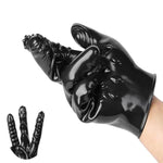 Silicone Finger Anal Gloves - G-Spot Stimulation Anal Butt Plug For Couples Erotic Play, Soft Dilator, Perfect Forbeginners(Black)