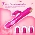 Thrusting Dildo Vibrator Adult Toys For Women - Sex Toys Dildos Rabbit G Spot Vibrator With 3 Fast Thrusting & 10 Vibration Modes, Silicone Clitoral Stimulator Adult Sex Toy For Women Couple