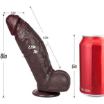 8" Huge Thick Big Black Dildo - Bbc Dual Density Silicone Anal Dildo, 7" Girthy Fat Giant Dildos With Suction Cup, Curved Xl Large Massive Dildos Adult Sex Toys & Games For Women Men Gay