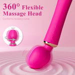 APP Controlled Vibrator Wand – 11.3" Adult Sex Toys with 7 Thrusting Modes & 10+10 Vibrating Modes, Rechargeable Waterproof Cordless Massager for G Spot Clitoris Nipples and Full-Body Stimulation