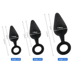 6.1“ Anal Dildo+3Pcs Anal Plug With Pull Ring