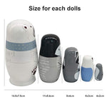 Matryoshka Nesting Dolls For Kids Adults Hand Painted Panda Stacking Toys Animal Nesting Dolls Figurines Halloween Xmas Gifts Wedding Party Supplies,Set Of 5 Pieces