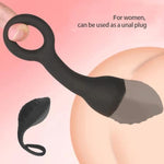 Silicone Anal Vibrator Prostate Massager Anal Butt Plug Penis Lock Cock Ring Stimulation Sex Toys For Beginner&Advanced Player Anal Sex Toys For Men