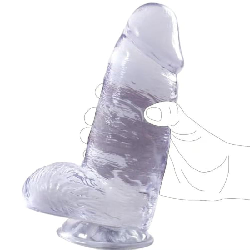 2.8'' Diameter Huge Thick Dildo, Big Dildos With Strong Suction Cup For Hands-Free, Giant Dildos For Vagina,Anal Play, Big Size Sex Toys For Advanced Players, Clear Dildo For Women Men,