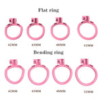 Pink Chastity Cage Sissy For Men Flat Cock Cage Male Chastity Devices Small Bdsm Sex Plastic For Sexual Adult (Bending Ring)