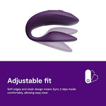 Sync 2 Couples Vibrator | Wearable Remote Control Vibrating Adult Sex Toy | App Controlled G Spot & Clitoral Stimulator | Dual Stimulation with 10 Speeds | Waterproof & Rechargeable | Purple
