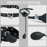 Mouth Gag Silicone Inflatable With Adjustable Elastic Belt,Bondage Gags With Locking For Adults Couples,Sex Toys Balls Bdsm Adult Restraints Kit