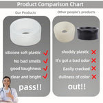 2-Piece Premium Silicone Penis Pump Sleeve Male Sex Toys, 2 Sizes, Fits 2.59-Inch Cylindrical Penis, Stretchy, Soft, Comfortable, Durable Silicone Vacuum-Sealed Ring Penis Enlarger Accessory (White)