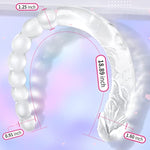 Double Ended Dildo For Lesbian 18.89 Inch Dong Anal Beads With Veins And Glans For Anal Vagina Stimulation Double Side Prostate Massager Sex Toy For Women Men Transparent