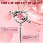 Metal Nipple Clamps Adjustable Nipple Clamp Nipple Clips for Women Non Piercing Nipple Rings Nipple Toy, Silvery