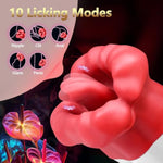 Tongue Toy For Women Sex Toys, 2-In-1 Sexual Pleasure Tools For Women 10 Licking Modes + 10 Vibrating Modes Thrusting Vibrator, Clitoral Licking Adult Sex Toys & Games, Rose Adult Toys For Couples