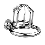 Stainless Steel Chastity Cage Male Metal Chastity Devices Lock Design Small Chastity Cage Male Penis Cage Flat Cock Cage Bdsm Toys For Couples Sex Rycb-She (50Mm)