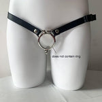 Male Chastity Cage Anti-Off Strap,Leather Chastity Belt Device Penis Cage Accessories,Adjustable Cock Cage Auxiliary Belt Sex Toy for Men (Black)