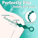 8.2-Inch Anal Beads Butt Plug With Pull Ring, Beginner'S Design G-Spot Stimulator With 7 Progressive Beads, Soft Silicone Prostate Massager Anal Plug, Sex Toys For Women Men & Couples (Green)
