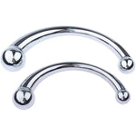 Double-Ended Dildo, Massage Wand Sex Anal Plug G Spot Metal Anal Bead, Solid Metal Curved Dual Ended Masturbation Adult Sex Toy For Couple (Large 7,8" & 18Oz)