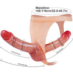 Silicone Realistic Double Ended Sided Strap On Anal Dildo Harness Panties
