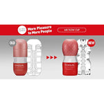 TENGA TOC-205 Air Flow Pre-Lubricated Male Masturbator Vacuum Cup with Powerful Suction (Pack of 2)