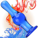 Glass Crystal Ball Anal Plug G-Spot Stimulator Butt Pleasure Wand,Glass Massage Bum Plug Sex Toys Large Glass Anal Plug Crystal Butt Plug Wand Anal Trainer Anus Expander Sex Toy For Women Men