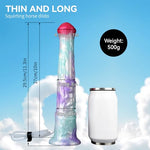 Squirting Horse Dildo, 12inch Long and Thin Realistic Dildos with Suction Cup Blue Silicone Dragon Dildo Anal Plug Adult Toys for Men Gay and Women Couples(Blue-Squirting)