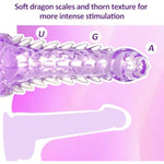 Dragon Dildo,7.8In Purple Dildo Monster Dildo With Suction Cup For Hand-Free Play,Fantasy Dildo Jelly Dildo Adult Sex Toys For Women Men And Couples