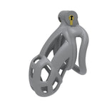 Chastity Cage 2.0 Male Chastity Cage Resin Cock Cage, Male Chastity Device With 4 Rings, Penis Bondage Exercise Male Sex Toy Penis Lightweight Chastity Cage Gray (Small), Invisible Lock And Key