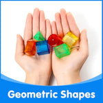 60 Pieces 3D Shapes For Teaching - Geometric Solids For Kids,Light Table Manipulatives,Translucent Toy For Light Table