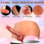 6.7" Realistic Solid Silicone Strap On Dildo Panties for Women
