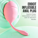 Inflatable Anal Vibrator - Butt Plug with Hand Pump for Couples Play