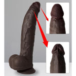 12 Inch Huge Thick Big Black Dildo - Giant Real Skin Bbc Dildo For Women Men Gay, Soft Dual Density Curved Dildos With Suction Cup, Xxl Large Massive Dildos For Anal Vagina, Adult Sex Toys & Games
