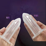 Anal Plug Trainer Sets 5Pcs Silicone Anal Dilator Butt Plug, Hollow Anal Expander Dildo Kit Adult Sex Toys For Men Women (Clear)