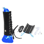 Adjustable Stretch Penis Ring Electric Shock Cock Ring Set Male Exercise Bondage Fun Sex Toys