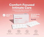 Moisture Bloom Vaginal Moisturizer with Hyaluronic Acid & Aloe Vera – Hormone-Free Hydration for Dryness – 10 Vaginal Ovules