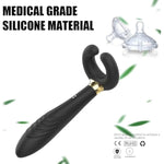 Silicone Vibrating Cock Ring For Men And Women G-Spot Rabbit Vibrator With 10 Powerful Vibration Modes Waterproof Rechargeable Clitoral Vagina Penis Stimulator Massager Adult Sex Toy For Coupl (Black)