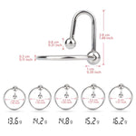 Glans Ring Adult Men Masturbation With 8Mm Insert Urethral Balls Male Pleasures Sex Toy (1.10 Inch)