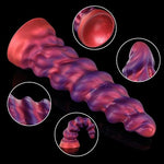 Anal Beads Silicone Fantasy Monster Anal Dildos with Suction Cup Big Butt Plug G Spot Prostate Massage Masturbation Sex Toys for Women Men and Couples (L)