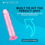 Ultra Cock Jelly Dong, Pink, 7 Inch, Realistic Flexible Dildo