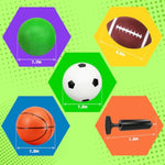 8 Inch Toddler Sport Balls Toys Set, Mini Basketball, Kids Dodgeball For Outdoor, 8" Small Soccer For Indoor Hoop Sets, Beach Pool Balls Stocking Stuffer Gift For Boys Girls(4 Pcs With Carry Bag)