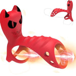 Vibrating Cock Ring Vibrator - Vibrating Penis Ring Cock Sleeve With 9 Vibrations For Penis Enlargement, Extender & G-Spot Stimulation, Cock Vibrator For Men Couple Pleasure Adult Sex Toys