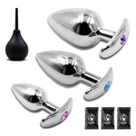 Anal Plug Beginner Set Anal Toys - Beginner 3 Piece Set Sex Toys With Crystal Hook Base Sm Sex Toys For Adult Games Toy Anal Trainer Kit Buttplug For Adult Unisex Women And Men Couple