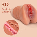 3 In 1 Pocket Pussy Male Masturbators With Lifelike Face, Sex Doll With Realistic Textured Mouth Vagina And Tight Anus, Masturbator Male Stroker Deep Throat Oral Adult Sex Toys For Men Pleasure(Brown)