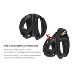 Male Chastity Device With 4 Rings Cock Cage, Lightweight Chastity Cage Body-Stainless Steel Penis Cage For Men Invisible Lock Adult Abstinence Penis Bondage Adult Sex Toy (A)