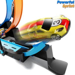 Toy Car Race Track Set For Boys Kids Age 3-5 4-7, Race Tracks With 4 High-Speed Pull Back Race Cars And Crash Zones, Christmas Halloween Birthdays Gifts Toys For Boys Kids 4-6 8-12 Years Old