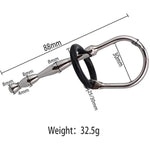 Smooth Urethral Sounds Catheter Plug Metal Urethral Rod With Silicone Penis Cock Rings(018)