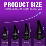 Silicone Anal Plug,Pack Of 4 Silicone Anal Plugs Training Set With Flared Base Prostate Sex Toys For Beginners Advanced Users(Coloured)