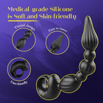 Male Sex Toys Anal Plug, Vibrating Butt Plug With 10 Modes? Anal Beads Prostate Massager For Women & Men, Waterproof Silicone 3 Vibrating Motor G Spot Stimulator Adult Sex Toy For Men